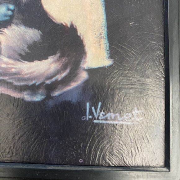 2 Piece Set Vintage I. Vemet Altar Boy/Girl Framed 1960s 1950s - Picture 8 of 9